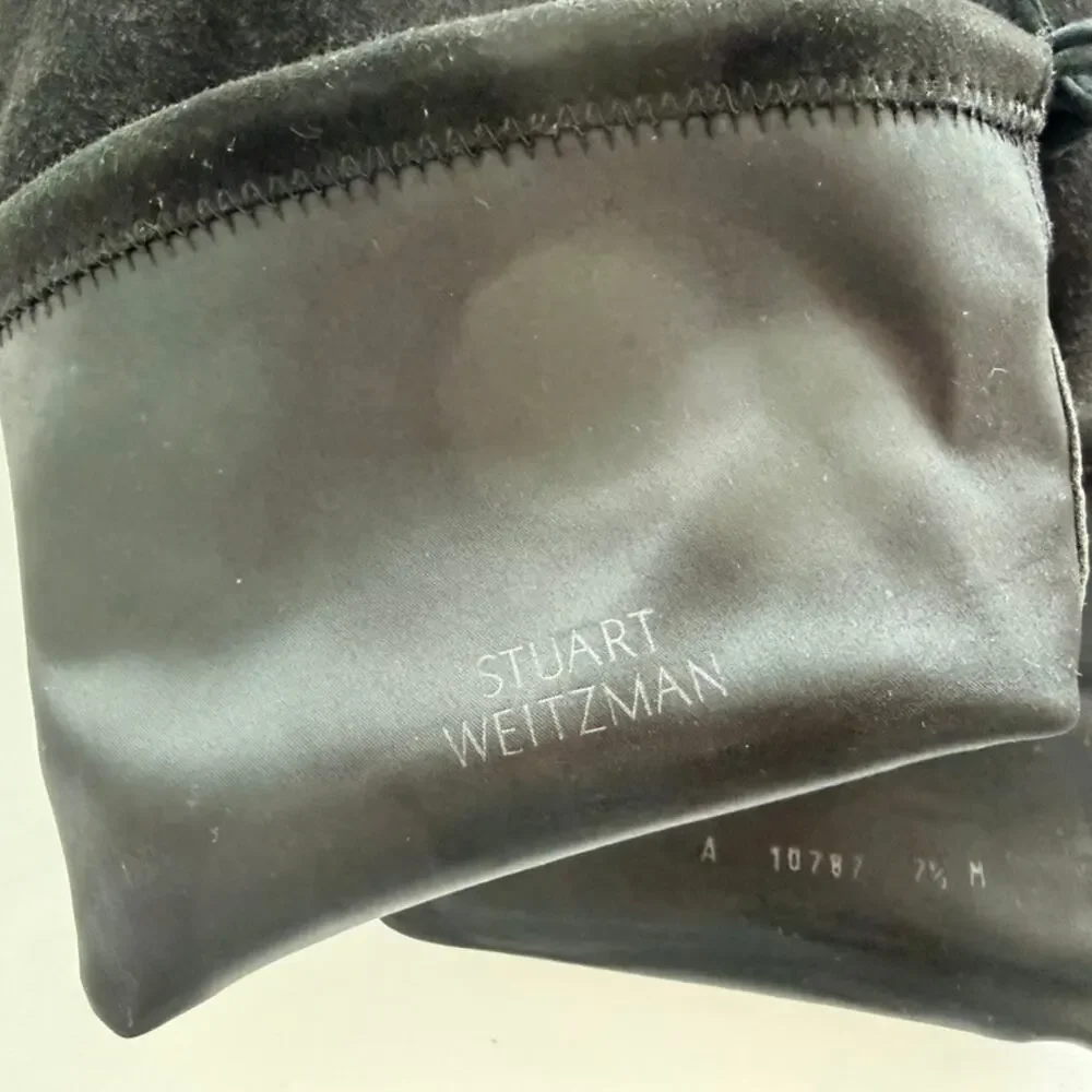 Stuart Weitzman Black Over the Knee Stretch Suede Heel Boot Sz 7.5 4